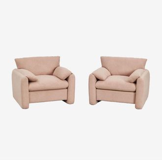 Sklum Sklum - Pack De 2 Sillones Tapizados Serra