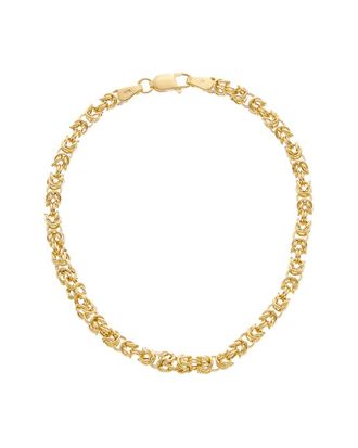 Italian Gold, Inc 10K 3.6Mm Square Byzantine Bracelet