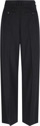 Maison Margiela High-Waisted Black Tailored Pants With Wide-Leg Silhouette