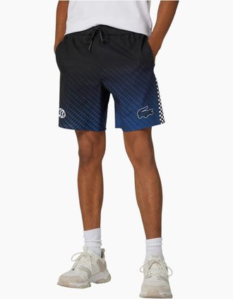 Lacoste Mens Lacoste Mens Shorts MH5643 Swimwear Summer Quick Dry Beach Shorts Sportswear - Blue And Black - Size: 35/34/32