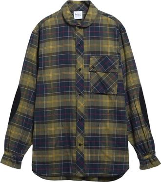 Barbour Gevlochten Katoenen Shirt - Heren - Casual Overhemden - Veelkleurig - M - Katoen - Overhemden