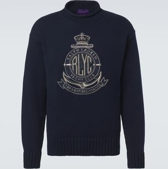Ralph Lauren Purple Label Embroidered cotton sweater