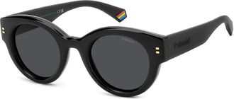 Polaroid Zwart/Grijs Gepolariseerde Zonnebril - unisex - Zonnebrillen - Zwart - 48 MM - Accessoires