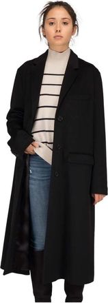 Aspesi Cashmere Trapeze Jas - Dames - Vesten - Zwart - M - Kasjmier - Truien & Vesten