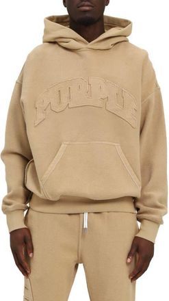 Purple Heavyweight Fleece Inside Out Hoodie in Tan at Nordstrom, Size Xx-Large