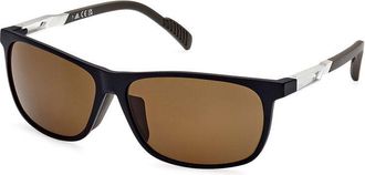 Adidas Sport SP0061 Polarized 02H Mens Sunglasses Black Size 62