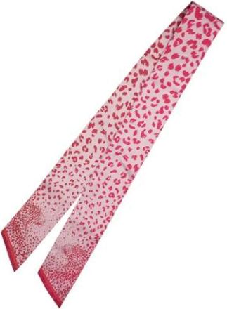 Cartier Pre-owned Scarves, female, Pink, Size: ONE SIZE Pre-owned Printed Silk Scarf