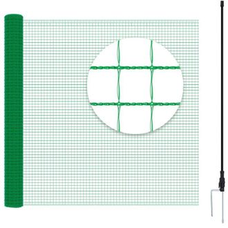 Woltu Kit De Valla Para Aves De Corral Pe Con Clavijas, Cuerdas Y Bridas, 20 X 0,9 M, Verde - Woltu
