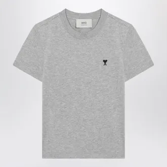 AMI｜SHORT-SLEEVED ROUND NECK T-SHIRTS (UTS021 PA0015 26 AMI Paris Tonal Ami De Coeur T-shirt, Women , Blue - ShopStyle