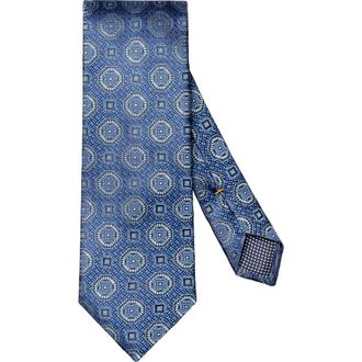 Eton Medallion Silk Tie in Navy at Nordstrom