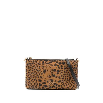 Pinko Pinko, Tassen, Dames, Veelkleurig, ONE Size, Leer, Tote met luipaardprint