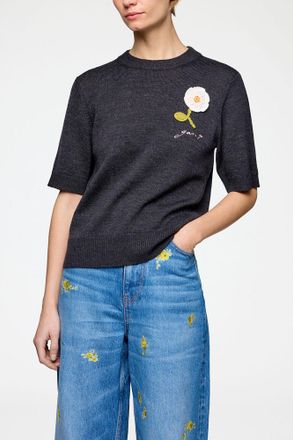 Ganni Mixed Tee in Merino - Size XS Wool
