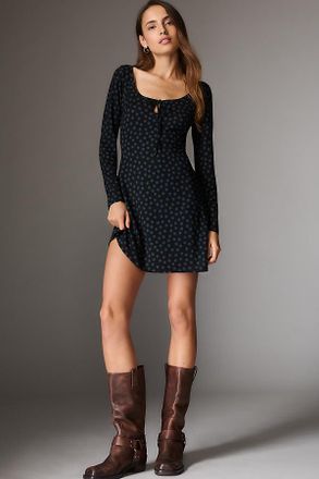 Reformation Maisie Long-Sleeve Knit Mini Dress