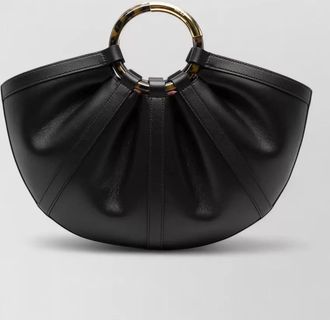Coccinelle shell clutch bag structured shape handles