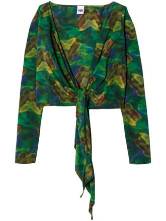 Re/Done x Pamela Anderson cropped top - Groen