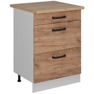 Vicco Mueble Bajo De Cocina R-line, Roble Dorado, 60 Cm Et Roble