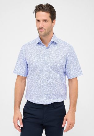 Eterna Kurzarmhemd ETERNA MODERN FIT, Herren, Gr. 40, Normalgr&ouml;ssen, blau, Twill, 100% Baumwolle, tailliert, Manschette, Hemden Kurzarmhemd, NON IRON (b&uuml;gelf