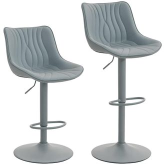 HOMCOM Taburetes de bar 47.5x54x110 cm gris