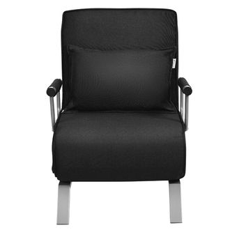 Costway Sof&aacute; Cama Plegable Individual Silla Sill&oacute;n Multifuncional Ajustable Para Oficina Balc&oacute;n Negro - Costway