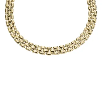 Fossil Womens Arden Watch Links Gold-Tone Stainless Steel Chain Necklace