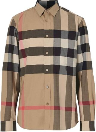 Burberry Somerton Vintage Check Casual Long Sleeve Shirt, Size XX-Large