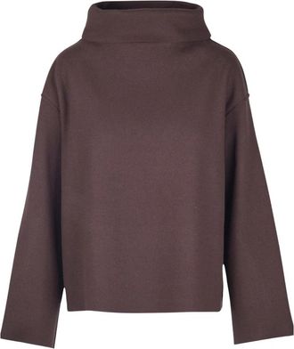 Ni&ugrave; Maglia Cappetta - Dames - Coltruien - Bruin - M - Wol - Truien & Vesten