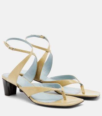 Christophe Lemaire Sandali Tong in pelle