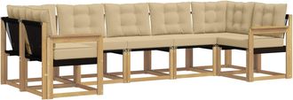 vidaXL Conjunto De Sof&aacute;s De Exterior 7 Uds. Y Beige Vidaxl