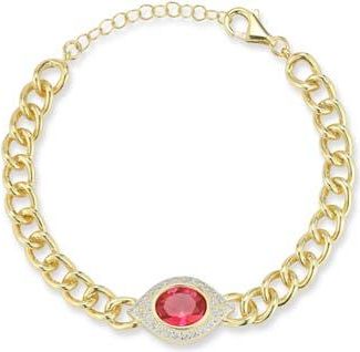 Chloe and Madison 14K Gold Plated Silver Eye Bracelet at Nordstrom Rack