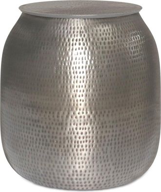 Simpli Home Griffen Industrial 19In Metal Storage Accent Side Table