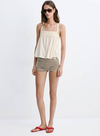 Mango Top spugna di cotone grezzo - Donna - XS - MANGO