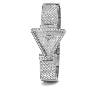 Guess Triangle Fame roestvrijstalen horloge - Dames - Horloges - Grijs - ONE Size - Accessoires