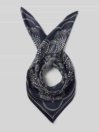 Max Mara Schal aus reiner Seide Modell ONESTO in Marine, Gr&ouml;&szlig;e 1