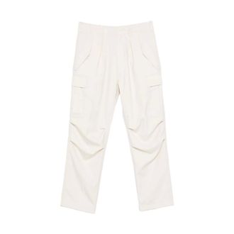 Tom Ford Wide Trousers, male, White, Size: W31 Wool Cashmere Silk Reps Cargo Pant