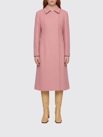 Jil Sander Cappotto lungo doppiopetto in pura lana con chiusura a scomparsa