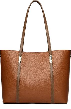 Generic Compatible For Soft Leather Classic Women Handbags Shopping Bag Brand Large Capacity Womens Shoulder(Yellow)