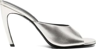 The Attico Betta Mules - Dames - Muiltjes - Grijs - 40 EU - Leer - Schoenen