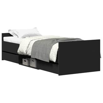 Berkfield Home Bed Frame with Headboard & Footboard Black 100x200 cm