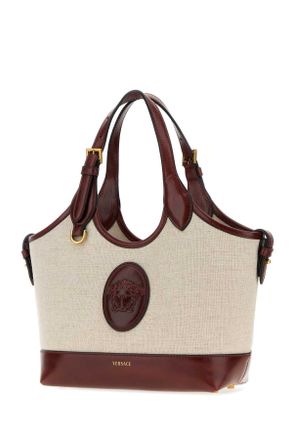 Versace Womens Cappuccino Canvas Rivi&atilde;&uml;re Handbag Beigepalisandro Borse A Mano Bag