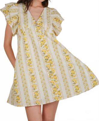 Very J Mixie Dress In Yellow