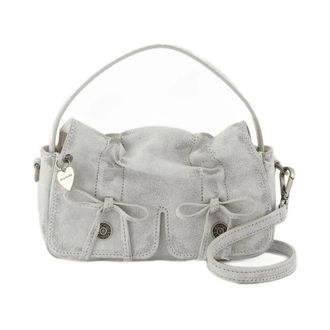 Acne Studios Handbags, female, Gray, Size: ONE SIZE Vintage Crossbody Leather Bag White