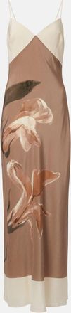 Sir. Azaliea floral silk max dress