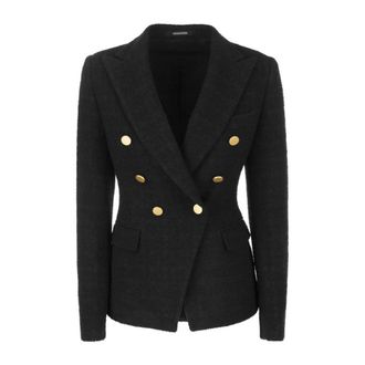 Tagliatore Blazers, female, Black, Size: XS Wool Blend Blazer