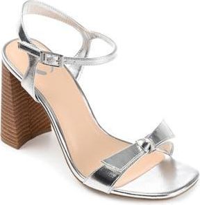 Journee Collection Diana Heeled Sandal in Silver at Nordstrom Rack, Size 8.5