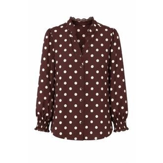 2-Biz Overhemden, Dames, Bruin, 2Xl, Shirts