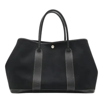 Herm&egrave;s Borsa Tote Pre-owned in Tela - - Pre-owned - Donna - Nero - ONE SIZE