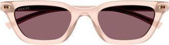 Gucci Gg1944 S Linea Institutional Logo Pink