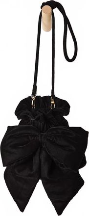 Free People Womens Belle Velvet Bow Bag In Black