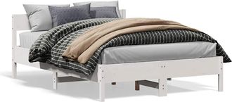 vidaXL Vidaxl - Estructura De Cama Sin Colch&oacute;n Madera De Pino Blanca 150x200 Cm