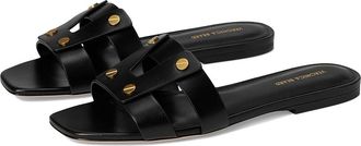 Veronica Beard Via Slide Womens Wedge Shoes Black Leather : 5.5 M, Leather/Rubber